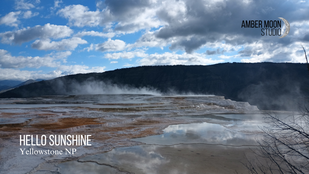 Mammoth Hot Springs, aka "White cliffs of Dover" as called by me during trip.